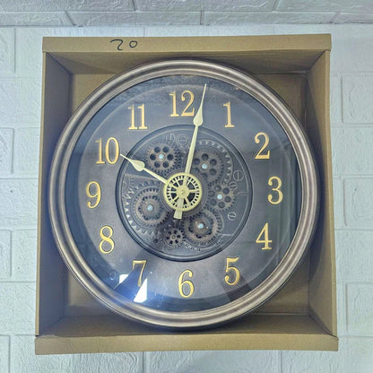 Premium Gear Design Wall Clock – Multi-Style Roman & Numeric Dial Options