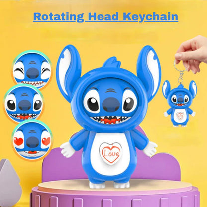 Rotating Face Keychain - 1 Pc
