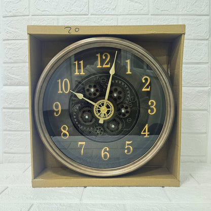 Premium Gear Design Wall Clock – Multi-Style Roman & Numeric Dial Options