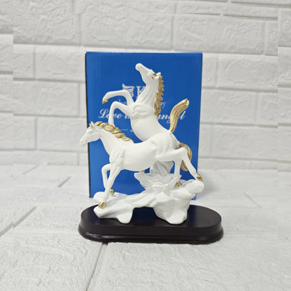 Running Horse Statue for Home & Office – Vaastu Shastra Decorative Showpiece for Wealth, Success & Prosperity (Black, Made in India)