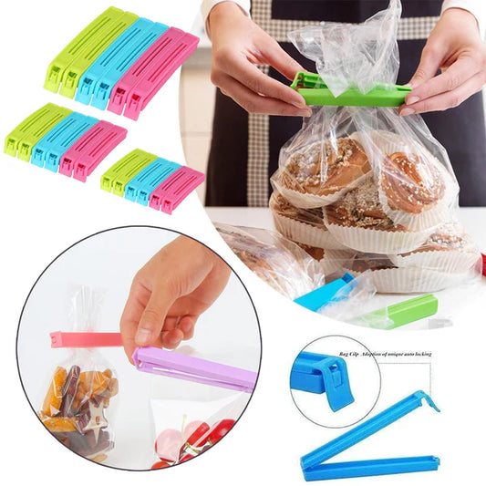 Food Bag Sealing Clips (18 Pcs, Multicolor)