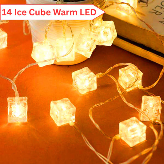 14 Ice Cube Warm LED String Lights