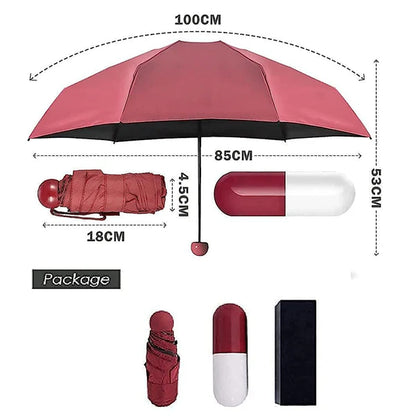 Nylon Fancy Capsule Shape Portable Umbrella